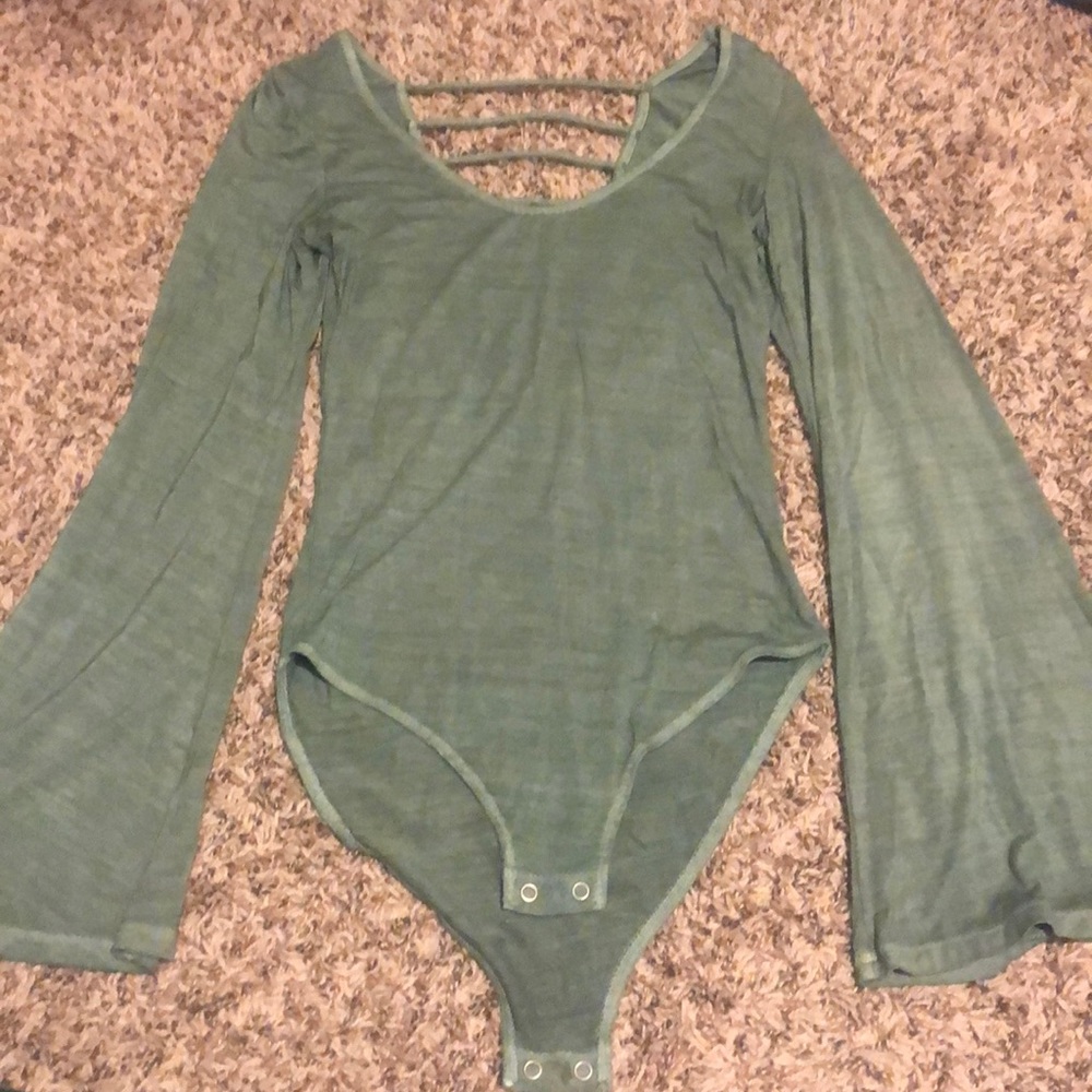 Sage green American Eagle bodysuit